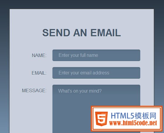 Create a Stylish Contact Form with HTML5 and CSS3